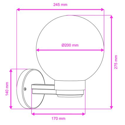 BRILAGI - LED RGBW Stmievateľné vonkajšie nástenné svietidlo HARBOR 1xE27/12W/230V 2700-6500K IP33 čierna/biela