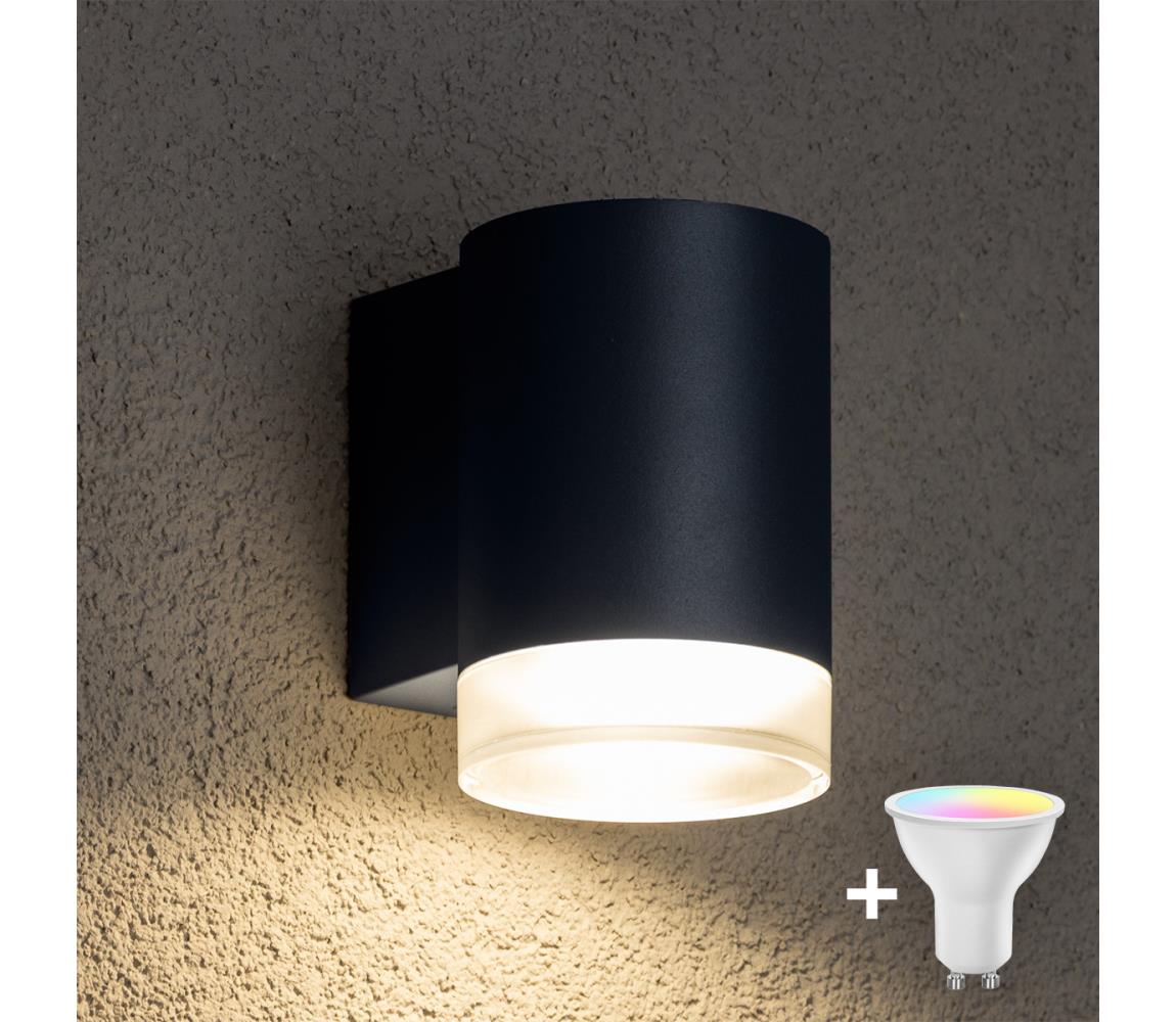 Brilagi -LED RGBW vonkajšie nástenné svietidlo MATERA 1xGU10/4,8W/230V antracit IP54 BG0977+AI2382