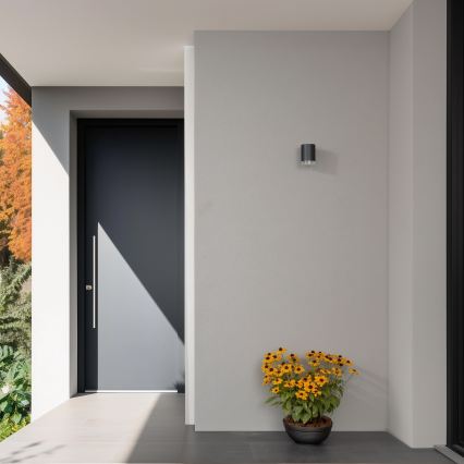 Brilagi - LED RGBW stlmiteľné vonkajšie nástenné svietidlo MATERA 1xGU10/4,8W/230V 3000K IP54 antracit + diaľkové ovládanie