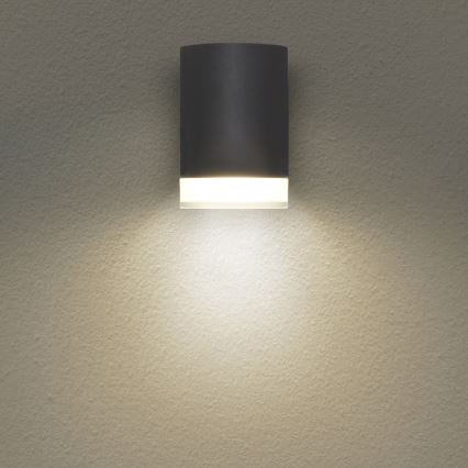 Brilagi - LED RGBW stlmiteľné vonkajšie nástenné svietidlo MATERA 1xGU10/4,8W/230V 3000K IP54 antracit + diaľkové ovládanie