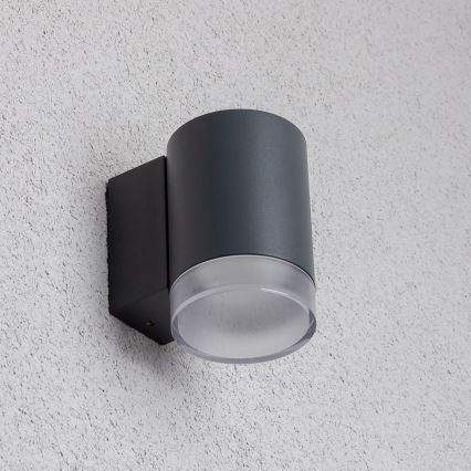 Brilagi - LED RGBW stlmiteľné vonkajšie nástenné svietidlo MATERA 1xGU10/6W/230V 3000K IP54 antracit + diaľkové ovládanie