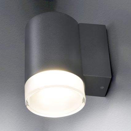 Brilagi - LED RGBW stlmiteľné vonkajšie nástenné svietidlo MATERA 1xGU10/6W/230V 3000K IP54 antracit + diaľkové ovládanie