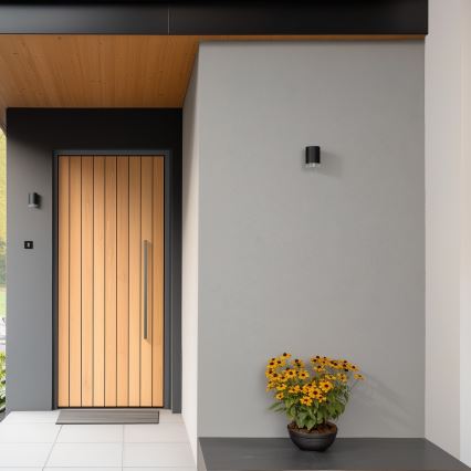 Brilagi - LED RGBW Stmievateľné vonkajšie nástenné svietidlo MATERA 1xGU10/6W/230V 3000K IP54 čierne + diaľkové ovládanie