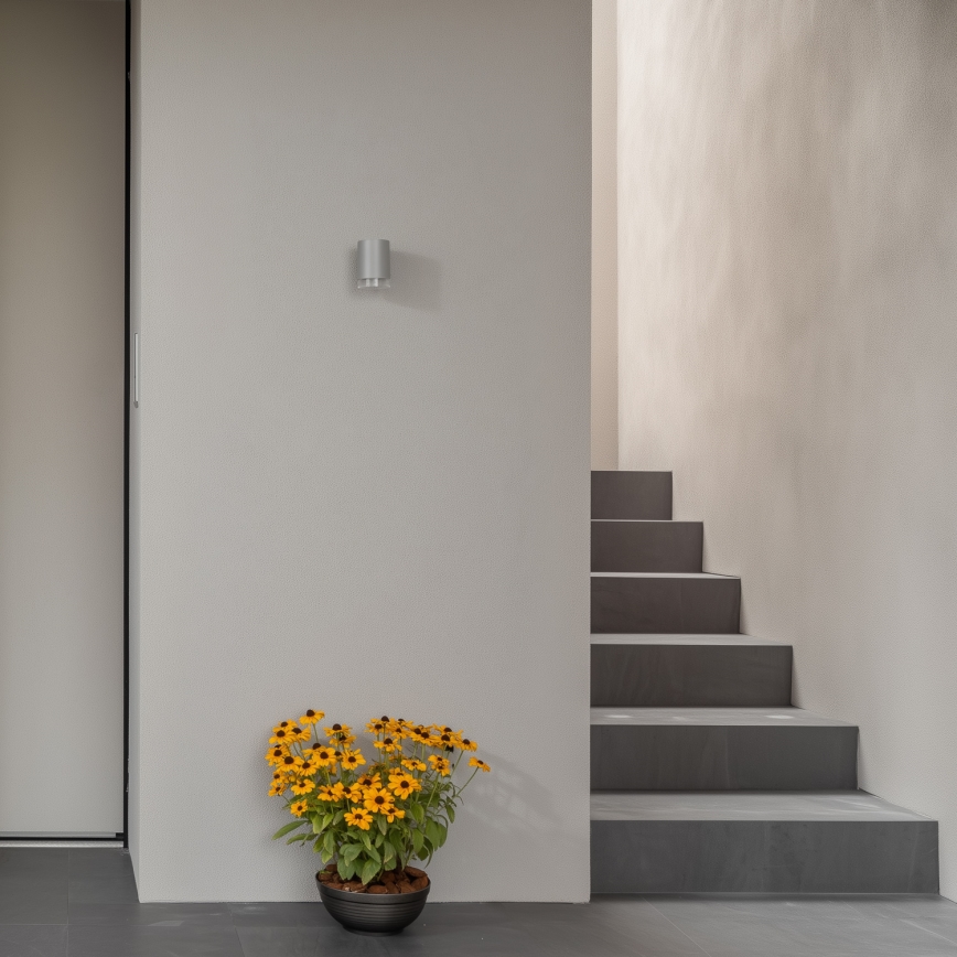 Brilagi - LED RGBW stmievateľné vonkajšie nástenné svietidlo MATERA 1xGU10/6W/230V 3000K IP54 sivá + diaľkové ovládanie