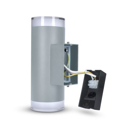 Brilagi - LED RGBW Stmievateľné vonkajšie nástenné svietidlo MATERA 2xGU10/4,8W/230V 3000K IP54 sivá + diaľkové ovládanie