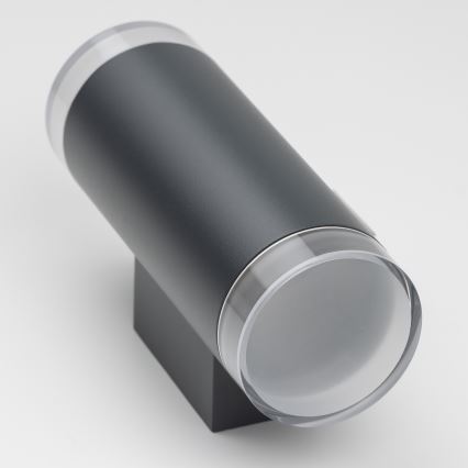 Brilagi - LED RGBW stmievateľné vonkajšie nástenné svietidlo MATERA 2xGU10/6W/230V 3000K IP54 antracit + diaľkové ovládanie