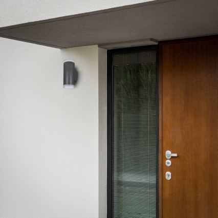 Brilagi - LED RGBW stmievateľné vonkajšie nástenné svietidlo MATERA 2xGU10/6W/230V 3000K IP54 antracit + diaľkové ovládanie