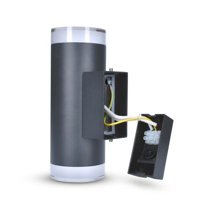 Brilagi - LED RGBW stmievateľné vonkajšie nástenné svietidlo MATERA 2xGU10/6W/230V 3000K IP54 antracit + diaľkové ovládanie