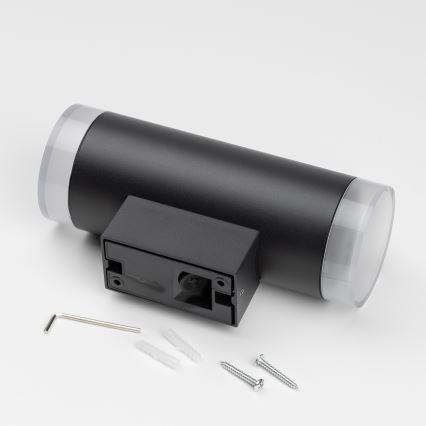 Brilagi - LED RGBW stmievateľné vonkajšie nástenné svietidlo MATERA 2xGU10/6W/230V 3000K IP54 čierna + diaľkové ovládanie