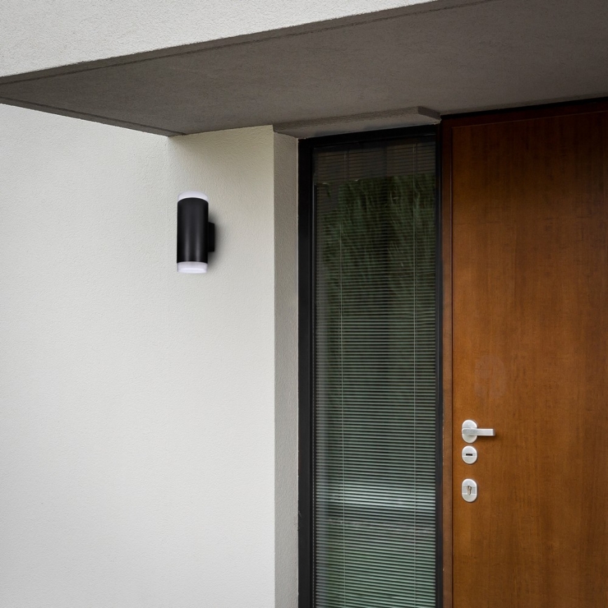 Brilagi - LED RGBW stmievateľné vonkajšie nástenné svietidlo MATERA 2xGU10/6W/230V 3000K IP54 čierna + diaľkové ovládanie