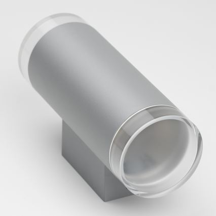 Brilagi - LED RGBW Stmievateľné vonkajšie nástenné svietidlo MATERA 2xGU10/6W/230V 3000K IP54 sivá + diaľkové ovládanie