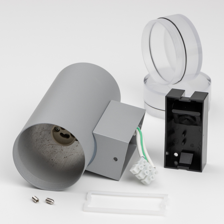 Brilagi - LED RGBW Stmievateľné vonkajšie nástenné svietidlo MATERA 2xGU10/6W/230V 3000K IP54 sivá + diaľkové ovládanie