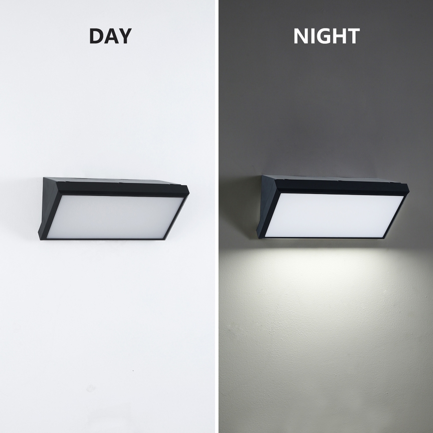 Brilagi - LED RGBW Stmievateľné vonkajšie nástenné svietidlo TRIANGLE 1xE27/15W/230V 2700-6500K IP65 čierna