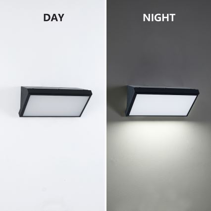Brilagi - LED RGBW Stmievateľné vonkajšie nástenné svietidlo TRIANGLE 1xE27/9W/230V 2700-6500K IP65 čierna