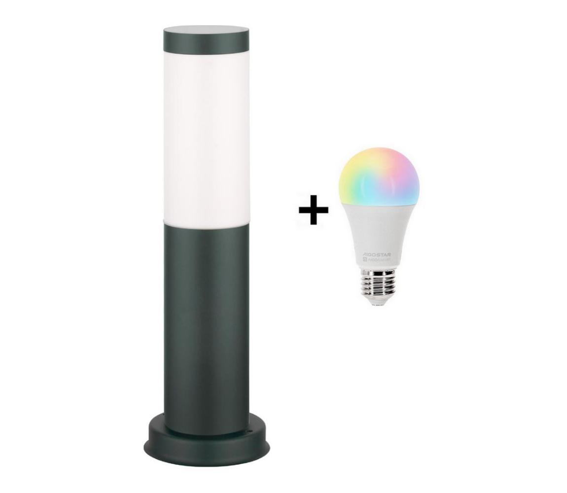 Brilagi - LED RGBW vonkajšie svietidlo 1xE27/9W/230V 40 cm IP44 antracit BG3934+AI0819