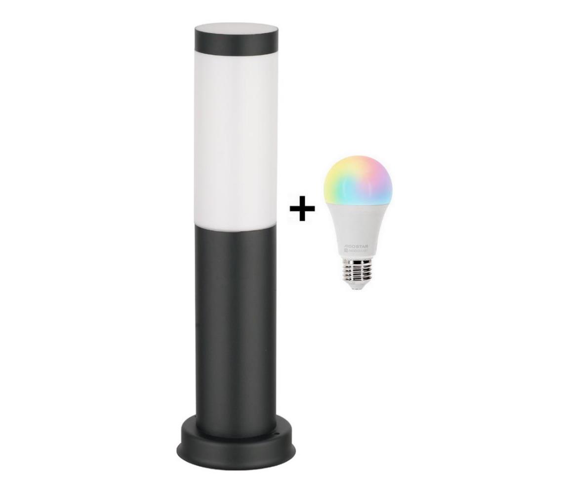Brilagi - LED RGBW Vonkajšie svietidlo 1xE27/9W/230V 40 cm IP44 čierna BG3936+AI0819