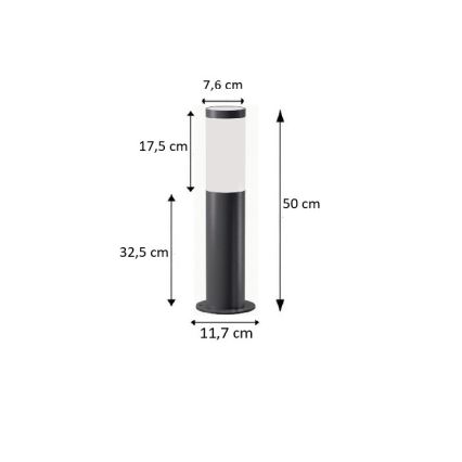 BRILAGI - LED RGBW Stmievateľná vonkajšia lampa ELIA 1xE27/6,5W/230V 2700-6500K IP44 Wi-Fi 50 cm antracit