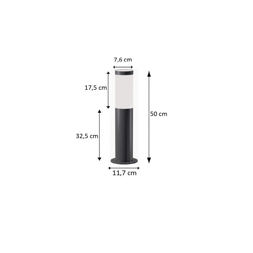 BRILAGI - LED RGBW Stmievateľná vonkajšia lampa ELIA 1xE27/6,5W/230V 2700-6500K IP44 Wi-Fi 50 cm antracit
