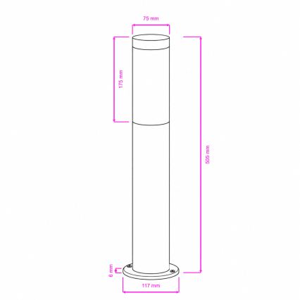 BRILAGI - LED RGBW Stmievateľné vonkajšie svietidlo ELIA 1xE27/6,5W/230V 2700-6500K IP44 Wi-Fi 50 cm matný chróm