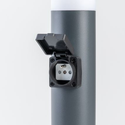 BRILAGI - LED RGBW stlmiteľná vonkajšia lampa so zásuvkou ELIA 1xE27/6,5W/230V 2700-6500K IP44 Wi-Fi 50 cm antracit