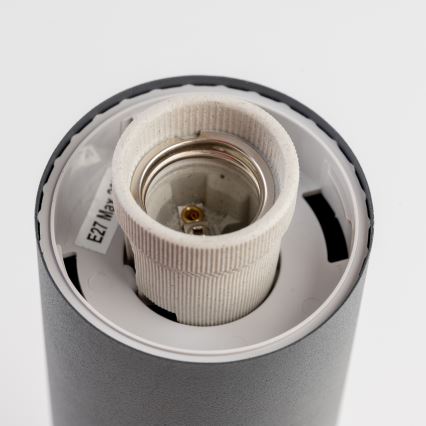 BRILAGI - LED RGBW stlmiteľná vonkajšia lampa so zásuvkou ELIA 1xE27/6,5W/230V 2700-6500K IP44 Wi-Fi 50 cm antracit