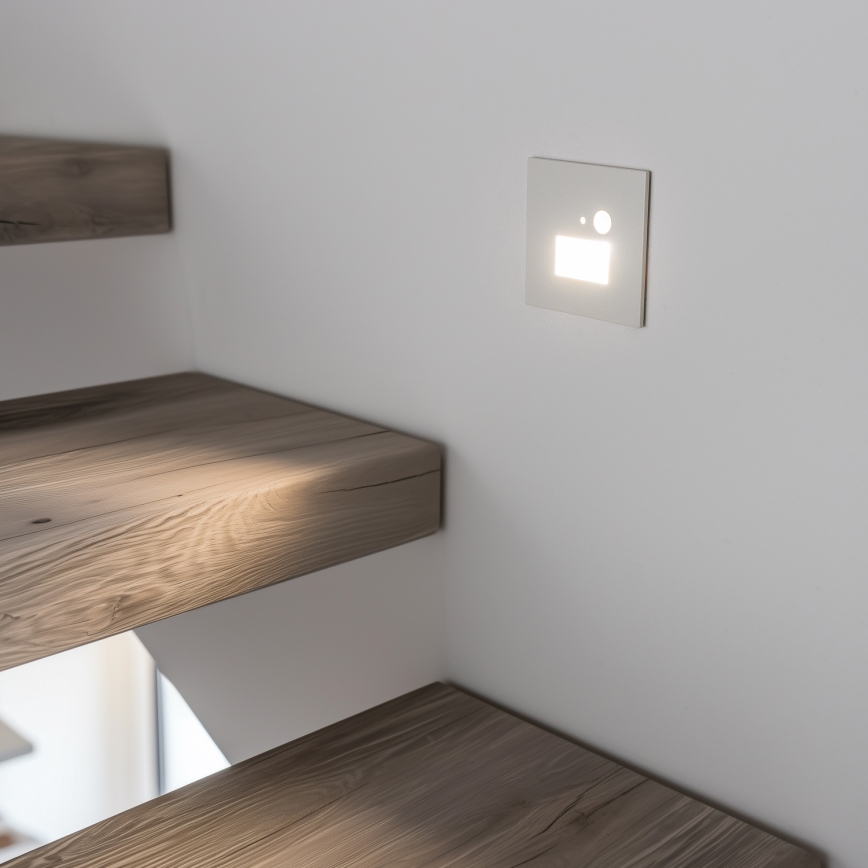 Brilagi - LED Schodiskové svietidlo s pohybovým senzorom JACK LED/1,5W/230V 3000K/4000K/6500K biela