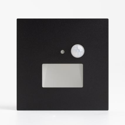 Brilagi - Schodiskové LED svietidlo s pohybovým a súmrakovým senzorom JACK LED/1,5W/230V 3000/4000/6500K čierna