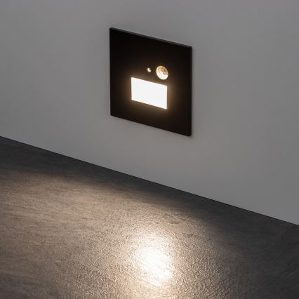 Brilagi - Schodiskové LED svietidlo s pohybovým a súmrakovým senzorom JACK LED/1,5W/230V 3000/4000/6500K čierna