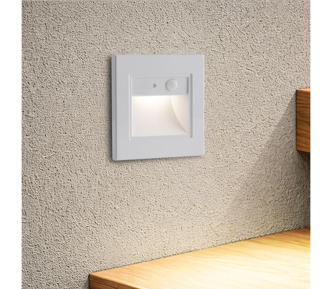 Brilagi - LED schodiskové svietidlo so senzorom STEP LIGHT LED/1,5W/230V IP44 biele BRI841