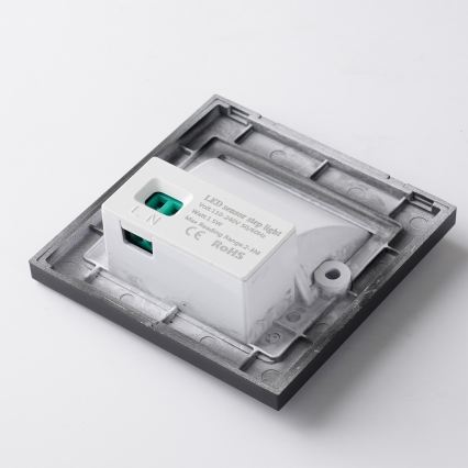 Brilagi - LED schodiskové svietidlo so senzorom STEP LIGHT LED/1,5W/230V IP44 čierna