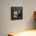 Brilagi - LED schodiskové svietidlo so senzorom STEP LIGHT LED/1,5W/230V IP44 čierne