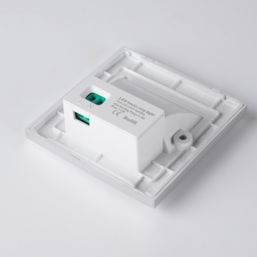 Brilagi - LED schodiskové svietidlo so senzorom STEP LIGHT LED/1,5W/230V IP44 strieborné