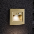 Brilagi - LED schodiskové svietidlo so snímačom STEP LIGHT LED/1,5W/230V IP44 zlaté