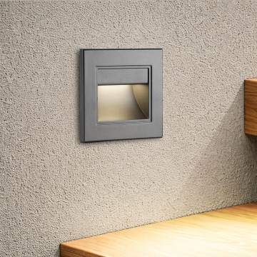 Brilagi - LED schodiskové svietidlo STEP LIGHT LED/1,5W/230V IP44 antracit