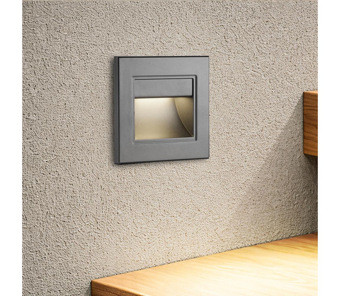 Brilagi - LED schodiskové svietidlo STEP LIGHT LED/1,5W/230V IP44 antracit BRI838