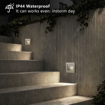 Brilagi - LED schodiskové svietidlo STEP LIGHT LED/1,5W/230V IP44 antracit