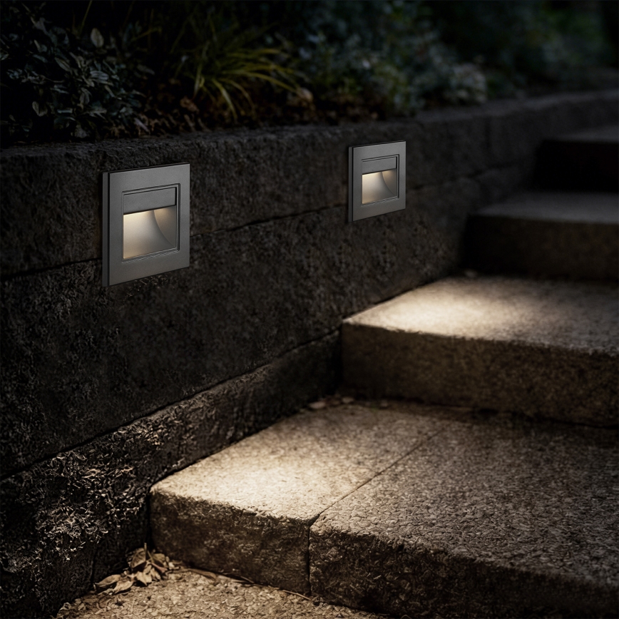 Brilagi - LED schodiskové svietidlo STEP LIGHT LED/1,5W/230V IP44 antracit