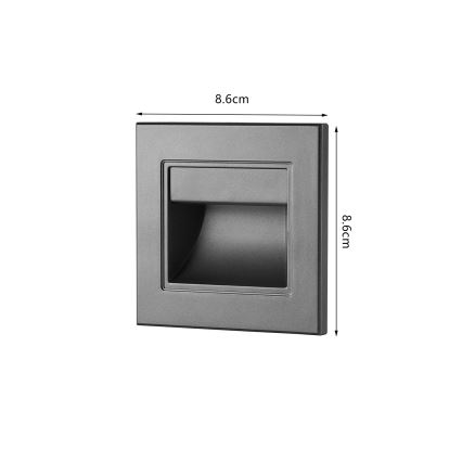 Brilagi - LED schodiskové svietidlo STEP LIGHT LED/1,5W/230V IP44 antracit