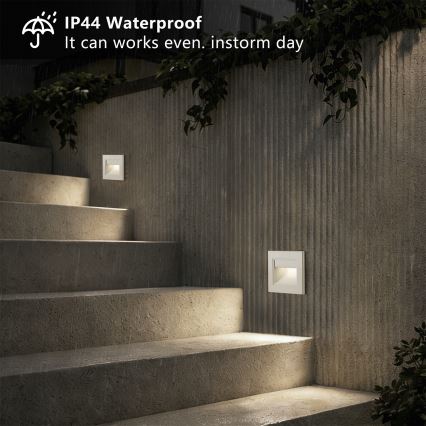 Brilagi - LED schodiskové svietidlo STEP LIGHT LED/1,5W/230V IP44 biele
