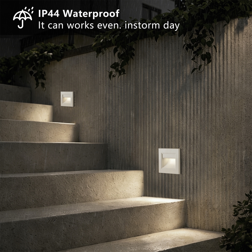 Brilagi - LED schodiskové svietidlo STEP LIGHT LED/1,5W/230V IP44 biele