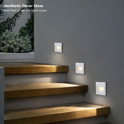 Brilagi - LED schodiskové svietidlo STEP LIGHT LED/1,5W/230V IP44 biele
