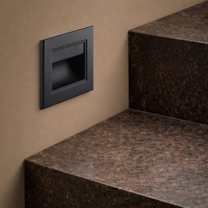 Brilagi - LED schodiskové svietidlo STEP LIGHT LED/1,5W/230V IP44 čierna