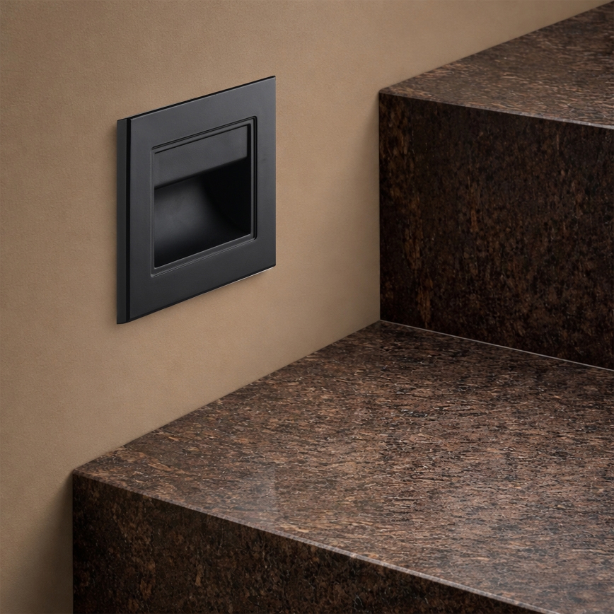 Brilagi - LED schodiskové svietidlo STEP LIGHT LED/1,5W/230V IP44 čierna