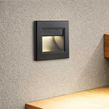 Brilagi - LED schodiskové svietidlo STEP LIGHT LED/1,5W/230V IP44 čierne
