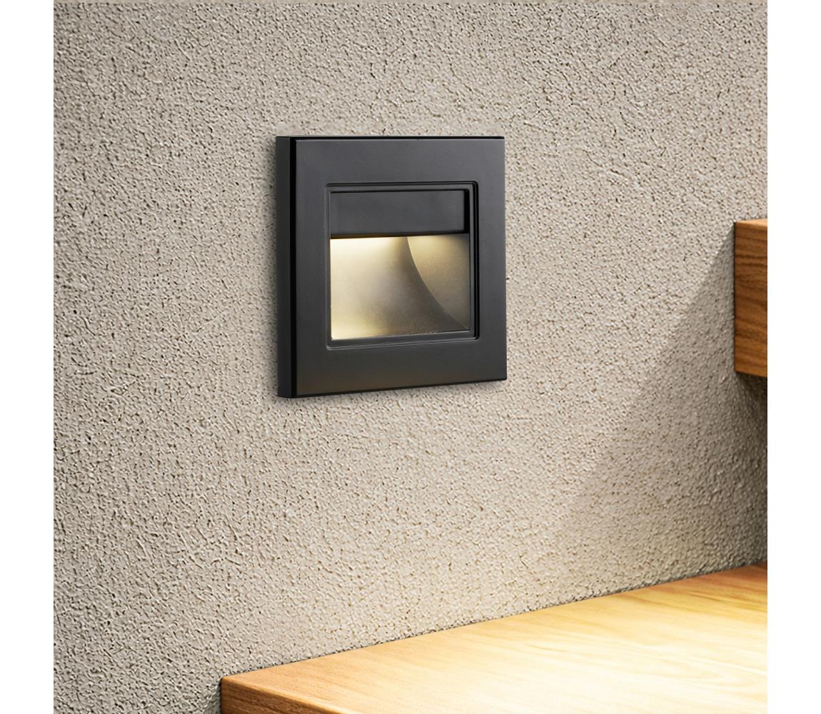 Brilagi - LED schodiskové svietidlo STEP LIGHT LED/1,5W/230V IP44 čierne BRI837