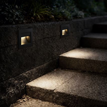 Brilagi - LED schodiskové svietidlo STEP LIGHT LED/1,5W/230V IP44 čierne