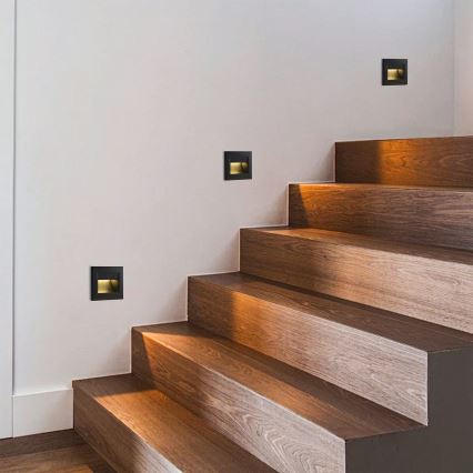 Brilagi - LED schodiskové svietidlo STEP LIGHT LED/1,5W/230V IP44 čierne
