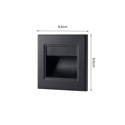 Brilagi - LED schodiskové svietidlo STEP LIGHT LED/1,5W/230V IP44 čierne