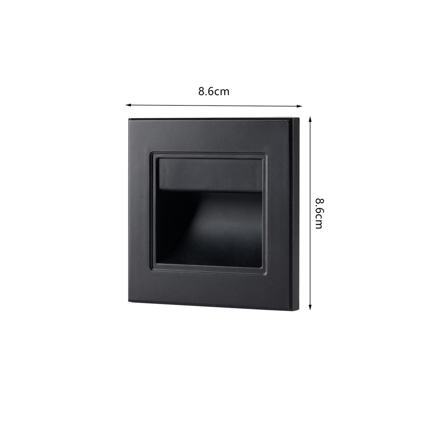 Brilagi - LED schodiskové svietidlo STEP LIGHT LED/1,5W/230V IP44 čierne