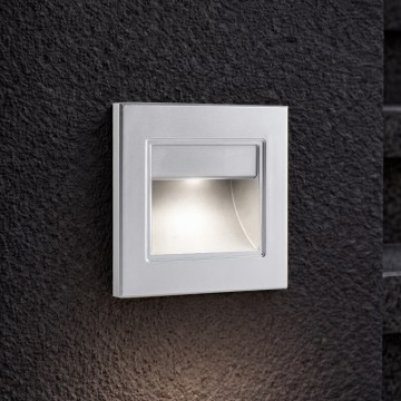 Brilagi - LED schodiskové svietidlo STEP LIGHT LED/1,5W/230V IP44 strieborné